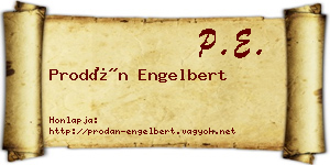 Prodán Engelbert névjegykártya